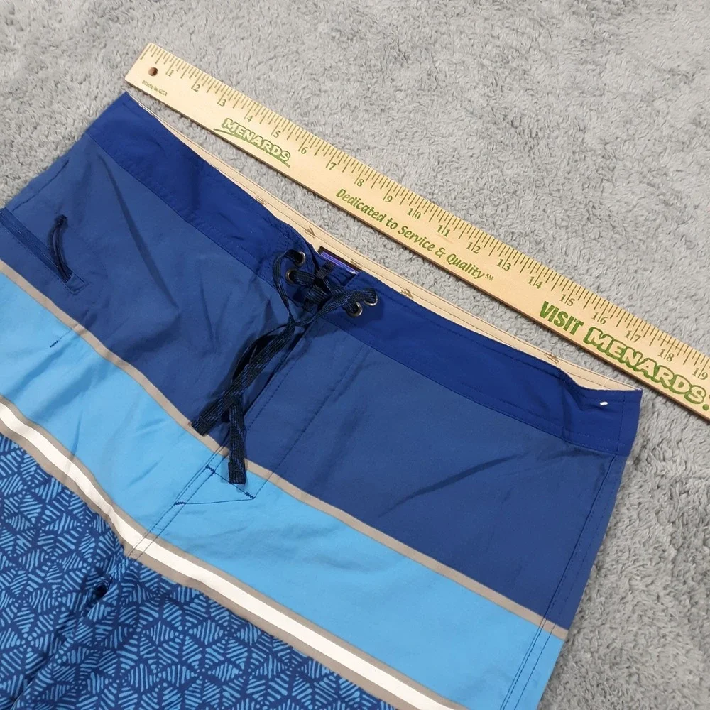 Patagonia Swim Trunks Water Beach Board Shorts Mens Size 36 Nylon Blue